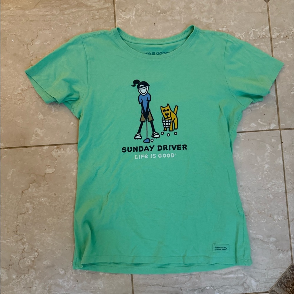 Life Is Good Kids' Teal Sunday Driver T-Shirt